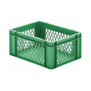 Transportkrat Euronorm plastic bak, krat TK1 400x300x175 groen Transportkrat Euronorm plastic bak, krat TK1 400x300x175 groen