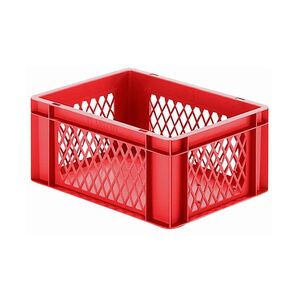 Transportkrat Euronorm plastic bak, krat TK1 400x300x175 rood Transportkrat Euronorm plastic bak, krat TK1 400x300x175 rood