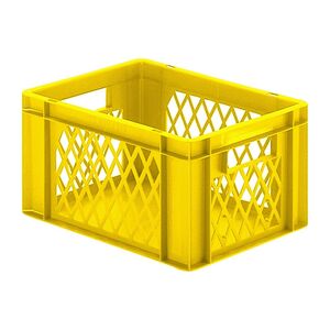 Transportkrat Euronorm plastic bak, krat TK1 400x300x210 geel Transportkrat Euronorm plastic bak, krat TK1 400x300x210 geel