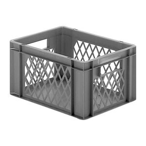 Transportkrat Euronorm plastic bak, krat TK1 400x300x210 grijs Transportkrat Euronorm plastic bak, krat TK1 400x300x210 grijs