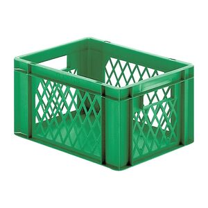 Transportkrat Euronorm plastic bak, krat TK1 400x300x210 groen Transportkrat Euronorm plastic bak, krat TK1 400x300x210 groen