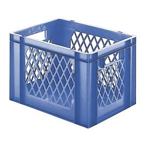 Transportkrat Euronorm plastic bak, krat TK1 400x300x270 blauw Transportkrat Euronorm plastic bak, krat TK1 400x300x270 blauw