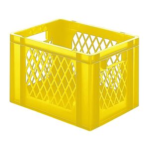 Transportkrat Euronorm plastic bak, krat TK1 400x300x270 geel Transportkrat Euronorm plastic bak, krat TK1 400x300x270 geel