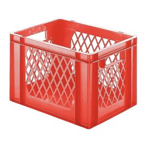 Transportkrat Euronorm plastic bak, krat TK1 400x300x270 rood Transportkrat Euronorm plastic bak, krat TK1 400x300x270 rood