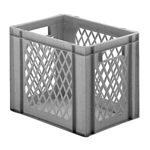 Transportkrat Euronorm plastic bak, krat TK1 400x300x320 grijs Transportkrat Euronorm plastic bak, krat TK1 400x300x320 grijs