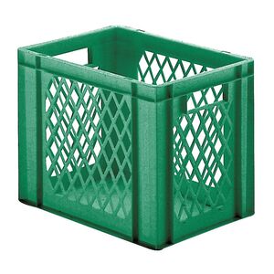 Transportkrat Euronorm plastic bak, krat TK1 400x300x320 groen Transportkrat Euronorm plastic bak, krat TK1 400x300x320 groen