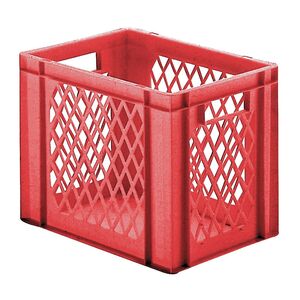 Transportkrat Euronorm plastic bak, krat TK1 400x300x320 rood Transportkrat Euronorm plastic bak, krat TK1 400x300x320 rood