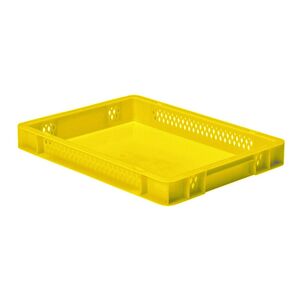 Transportkrat Euronorm plastic bak, krat TK1 400x300x50 geel Transportkrat Euronorm plastic bak, krat TK1 400x300x50 geel