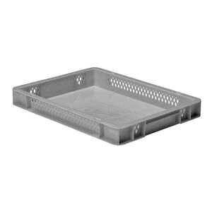 Transportkrat Euronorm plastic bak, krat TK1 400x300x50 grijs Transportkrat Euronorm plastic bak, krat TK1 400x300x50 grijs