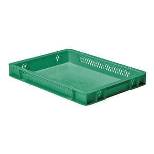 Transportkrat Euronorm plastic bak, krat TK1 400x300x50 groen Transportkrat Euronorm plastic bak, krat TK1 400x300x50 groen