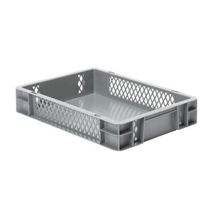 Transportkrat Euronorm plastic bak, krat TK1 400x300x75 grijs Transportkrat Euronorm plastic bak, krat TK1 400x300x75 grijs