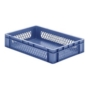 Transportkrat Euronorm plastic bak, krat TK1 600x400x120 blauw Transportkrat Euronorm plastic bak, krat TK1 600x400x120 blauw