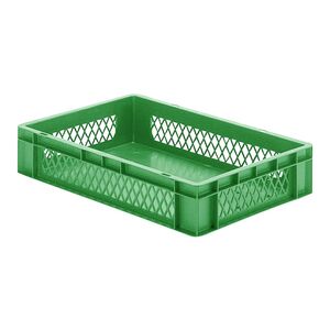 Transportkrat Euronorm plastic bak, krat TK1 600x400x120 groen Transportkrat Euronorm plastic bak, krat TK1 600x400x120 groen