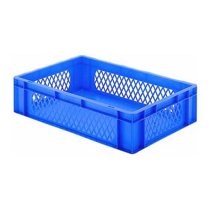 Transportkrat Euronorm plastic bak, krat TK1 600x400x145 blauw Transportkrat Euronorm plastic bak, krat TK1 600x400x145 blauw