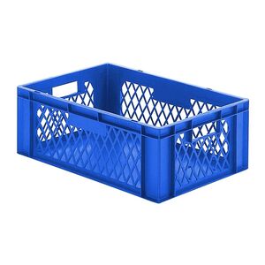 Transportkrat Euronorm plastic bak, krat TK1 600x400x210 blauw Transportkrat Euronorm plastic bak, krat TK1 600x400x210 blauw
