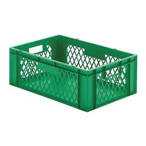 Transportkrat Euronorm plastic bak, krat TK1 600x400x210 groen Transportkrat Euronorm plastic bak, krat TK1 600x400x210 groen