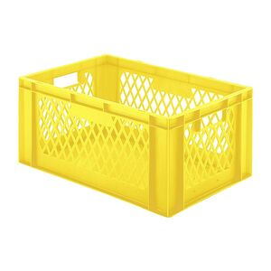 Transportkrat Euronorm plastic bak, krat TK1 600x400x270 geel Transportkrat Euronorm plastic bak, krat TK1 600x400x270 geel