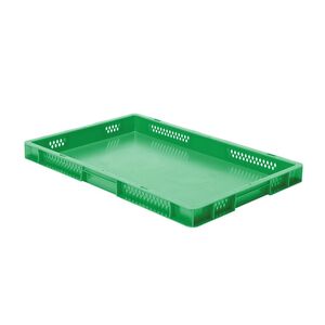 Transportkrat Euronorm plastic bak, krat TK1 600x400x50 groen Transportkrat Euronorm plastic bak, krat TK1 600x400x50 groen