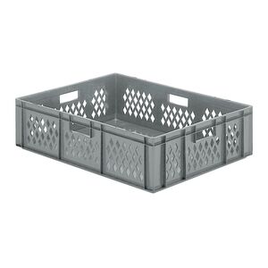 Transportkrat Euronorm plastic bak, krat TK1 800x600x210 grijs Transportkrat Euronorm plastic bak, krat TK1 800x600x210 grijs