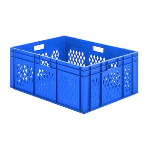 Transportkrat Euronorm plastic bak, krat TK1 800x600x320 blauw Transportkrat Euronorm plastic bak, krat TK1 800x600x320 blauw