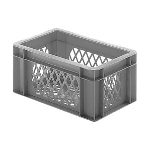 Transportkrat Euronorm plastic bak, krat TK2 300x200x145 grijs Transportkrat Euronorm plastic bak, krat TK2 300x200x145 grijs