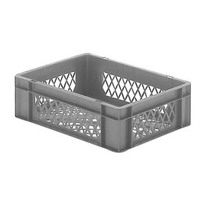Transportkrat Euronorm plastic bak, krat TK2 400x300x120 grijs Transportkrat Euronorm plastic bak, krat TK2 400x300x120 grijs