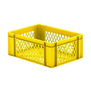 Transportkrat Euronorm plastic bak, krat TK2 400x300x145 geel Transportkrat Euronorm plastic bak, krat TK2 400x300x145 geel