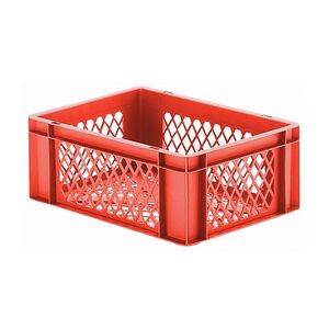 Transportkrat Euronorm plastic bak, krat TK2 400x300x145 rood Transportkrat Euronorm plastic bak, krat TK2 400x300x145 rood
