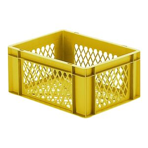 Transportkrat Euronorm plastic bak, krat TK2 400x300x175 geel Transportkrat Euronorm plastic bak, krat TK2 400x300x175 geel