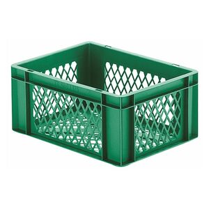 Transportkrat Euronorm plastic bak, krat TK2 400x300x175 groen Transportkrat Euronorm plastic bak, krat TK2 400x300x175 groen