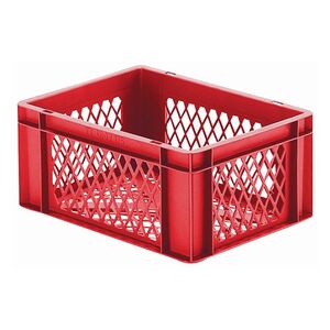 Transportkrat Euronorm plastic bak, krat TK2 400x300x175 rood Transportkrat Euronorm plastic bak, krat TK2 400x300x175 rood