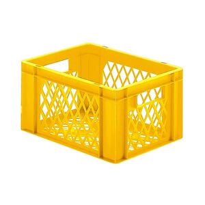 Transportkrat Euronorm plastic bak, krat TK2 400x300x210 geel Transportkrat Euronorm plastic bak, krat TK2 400x300x210 geel