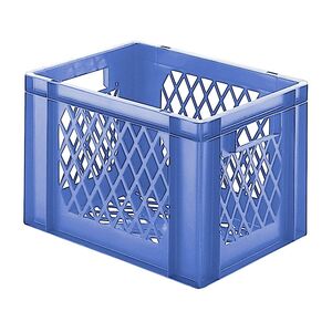 Transportkrat Euronorm plastic bak, krat TK2 400x300x270 blauw Transportkrat Euronorm plastic bak, krat TK2 400x300x270 blauw