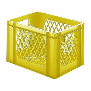 Transportkrat Euronorm plastic bak, krat TK2 400x300x270 geel Transportkrat Euronorm plastic bak, krat TK2 400x300x270 geel
