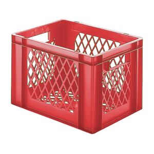 Transportkrat Euronorm plastic bak, krat TK2 400x300x270 rood Transportkrat Euronorm plastic bak, krat TK2 400x300x270 rood