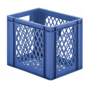 Transportkrat Euronorm plastic bak, krat TK2 400x300x320 blauw Transportkrat Euronorm plastic bak, krat TK2 400x300x320 blauw