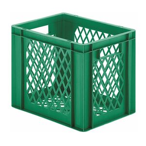 Transportkrat Euronorm plastic bak, krat TK2 400x300x320 groen Transportkrat Euronorm plastic bak, krat TK2 400x300x320 groen