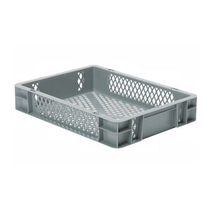 Transportkrat Euronorm plastic bak, krat TK2 400x300x75 grijs Transportkrat Euronorm plastic bak, krat TK2 400x300x75 grijs