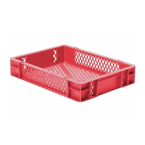 Transportkrat Euronorm plastic bak, krat TK2 400x300x75 rood Transportkrat Euronorm plastic bak, krat TK2 400x300x75 rood
