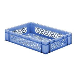 Transportkrat Euronorm plastic bak, krat TK2 600x400x120 blauw Transportkrat Euronorm plastic bak, krat TK2 600x400x120 blauw
