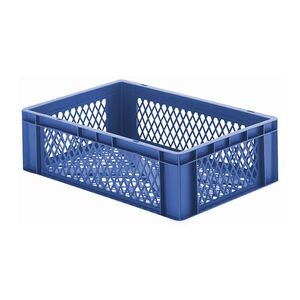 Transportkrat Euronorm plastic bak, krat TK2 600x400x175 blauw Transportkrat Euronorm plastic bak, krat TK2 600x400x175 blauw