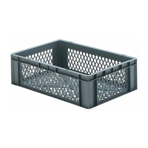 Transportkrat Euronorm plastic bak, krat TK2 600x400x175 grijs Transportkrat Euronorm plastic bak, krat TK2 600x400x175 grijs