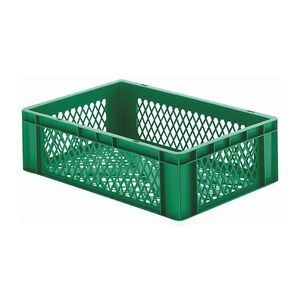 Transportkrat Euronorm plastic bak, krat TK2 600x400x175 groen Transportkrat Euronorm plastic bak, krat TK2 600x400x175 groen