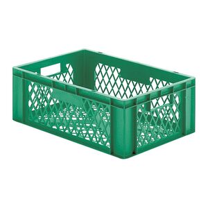 Transportkrat Euronorm plastic bak, krat TK2 600x400x210 groen Transportkrat Euronorm plastic bak, krat TK2 600x400x210 groen
