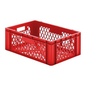 Transportkrat Euronorm plastic bak, krat TK2 600x400x210 rood Transportkrat Euronorm plastic bak, krat TK2 600x400x210 rood