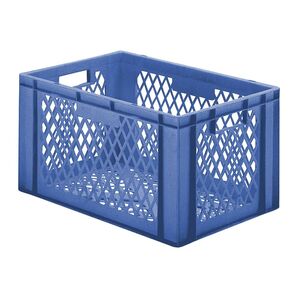 Transportkrat Euronorm plastic bak, krat TK2 600x400x320 blauw Transportkrat Euronorm plastic bak, krat TK2 600x400x320 blauw
