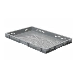 Transportkrat Euronorm plastic bak, krat TK2 600x400x50 grijs Transportkrat Euronorm plastic bak, krat TK2 600x400x50 grijs