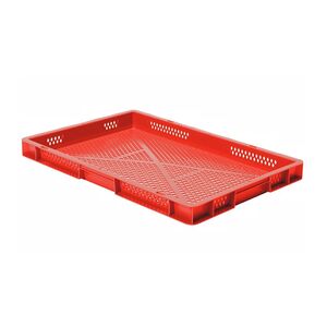 Transportkrat Euronorm plastic bak, krat TK2 600x400x50 rood Transportkrat Euronorm plastic bak, krat TK2 600x400x50 rood