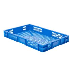 Transportkrat Euronorm plastic bak, krat TK2 600x400x75 blauw Transportkrat Euronorm plastic bak, krat TK2 600x400x75 blauw