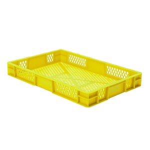 Transportkrat Euronorm plastic bak, krat TK2 600x400x75 geel Transportkrat Euronorm plastic bak, krat TK2 600x400x75 geel